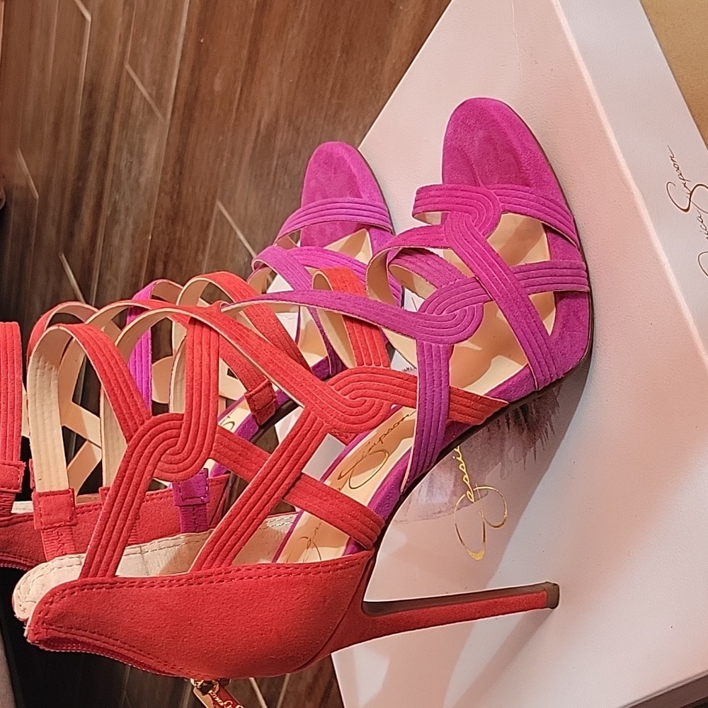 Jessica Simpson colorful heels